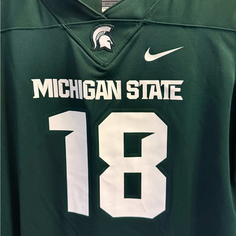 Nike Michigan State Authentic Team Green Dri-FIT Shirt - Picture 4 of 8